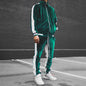 Men'S Athletic Running Tracksuit Set Casual Full Zip Jogging Sweat Suits Sports Jacket Trouser 2 Piece Outfits