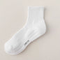 1Pairs Socks Men'S Cotton Deodorant Winter Towel Bottom with Velvet Mid-Tube White Stockings Thickened Sports Basketball Socks