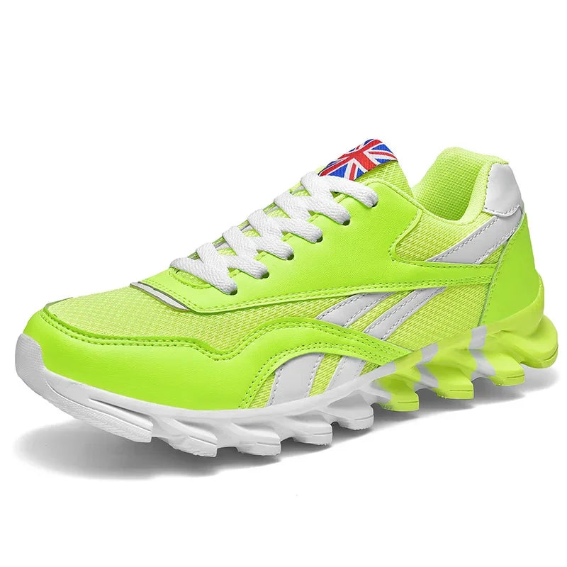 Men'S and Women'S Fashion Blade Breathable Knitted Casual Shoes Sports Running Shoes anti Slip Tennis Shoes 2024 New Edition
