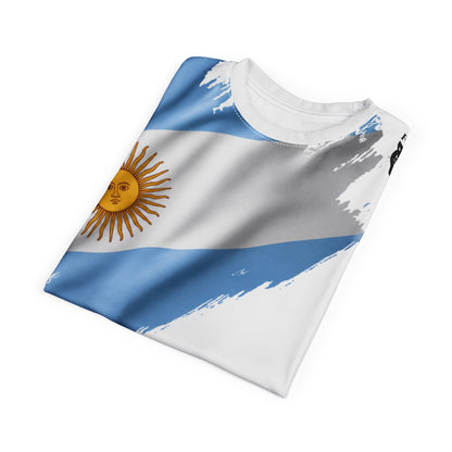 Argentina Flag Brushstroke T‑Shirt