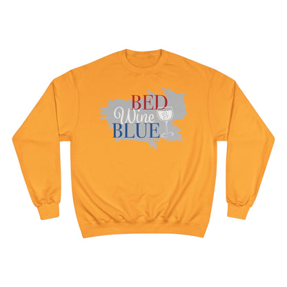 Red White & Wine Sweatshirt — Bed Wine Blue Graphic Crewneck