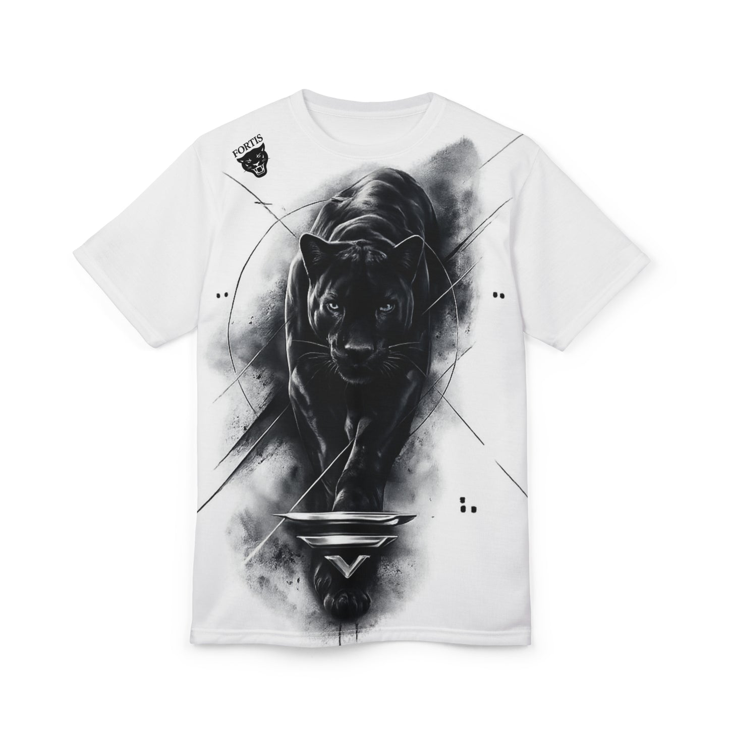 Black Panther Graphic Tee — Fierce Panther All-Over Print T-Shirt