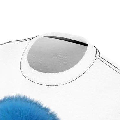 Crying Blue Fuzzy Emoji T-Shirt — Sad Face Graphic Tee