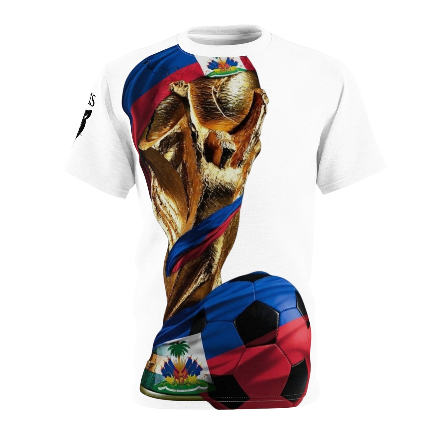Haiti World Cup Trophy Soccer Tee — Haitian Flag Football Shirt