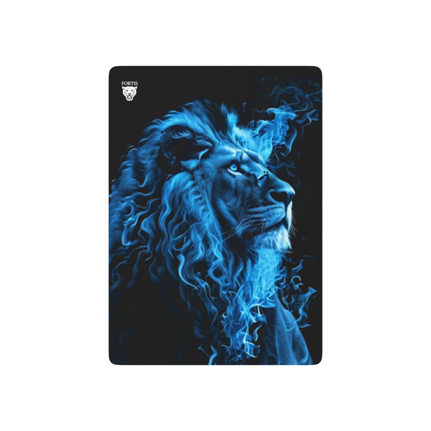 Blue Flame Lion Poker Playing Cards — Premium Poker Deck for Gamers & Collectors