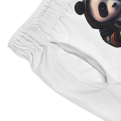 Bear Streetwear Swim Trunks – Black Hoodie Teddy Graphic