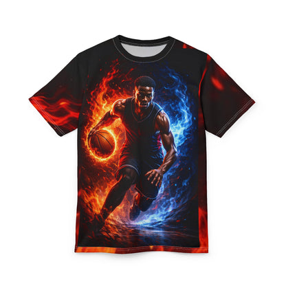 Basketball Flame Player Tee — Fire & Ice All-Over Print