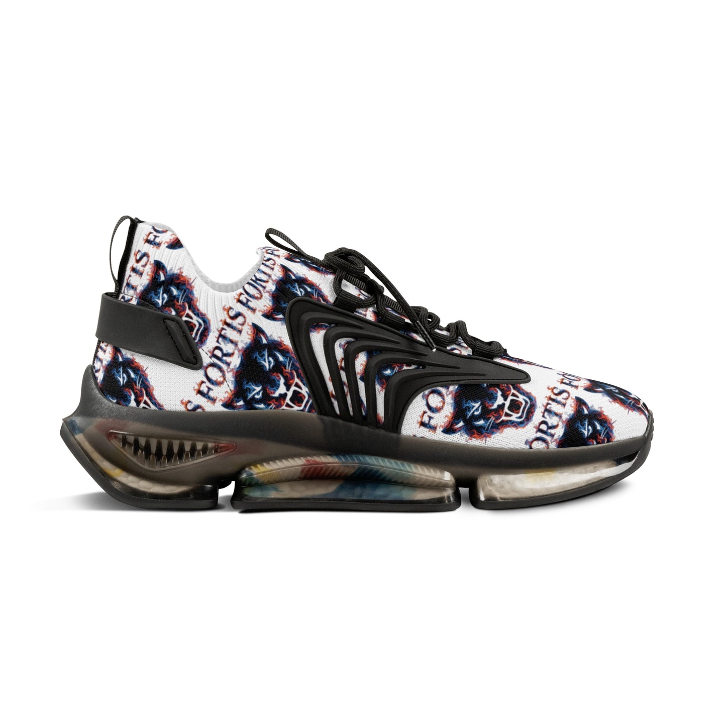 Men's Mesh Sneakers — Custom Dog Portrait Pattern Athletic Shoes