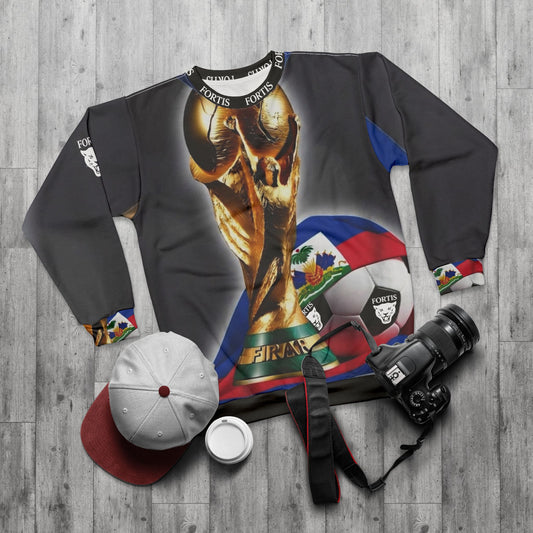 World Cup Trophy Sweatshirt — Haitian Flag Soccer Crewneck