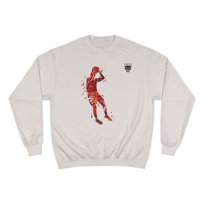 Basketball Champion Sweatshirt — Red Silhouette Shooter Crewneck