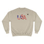 USA Flag Crewneck Sweatshirt - Patriotic American Pride Pullover