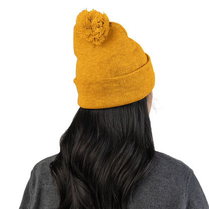 Embroidered Pom-Pom Beanie — FORTIS Panther Knit Cap