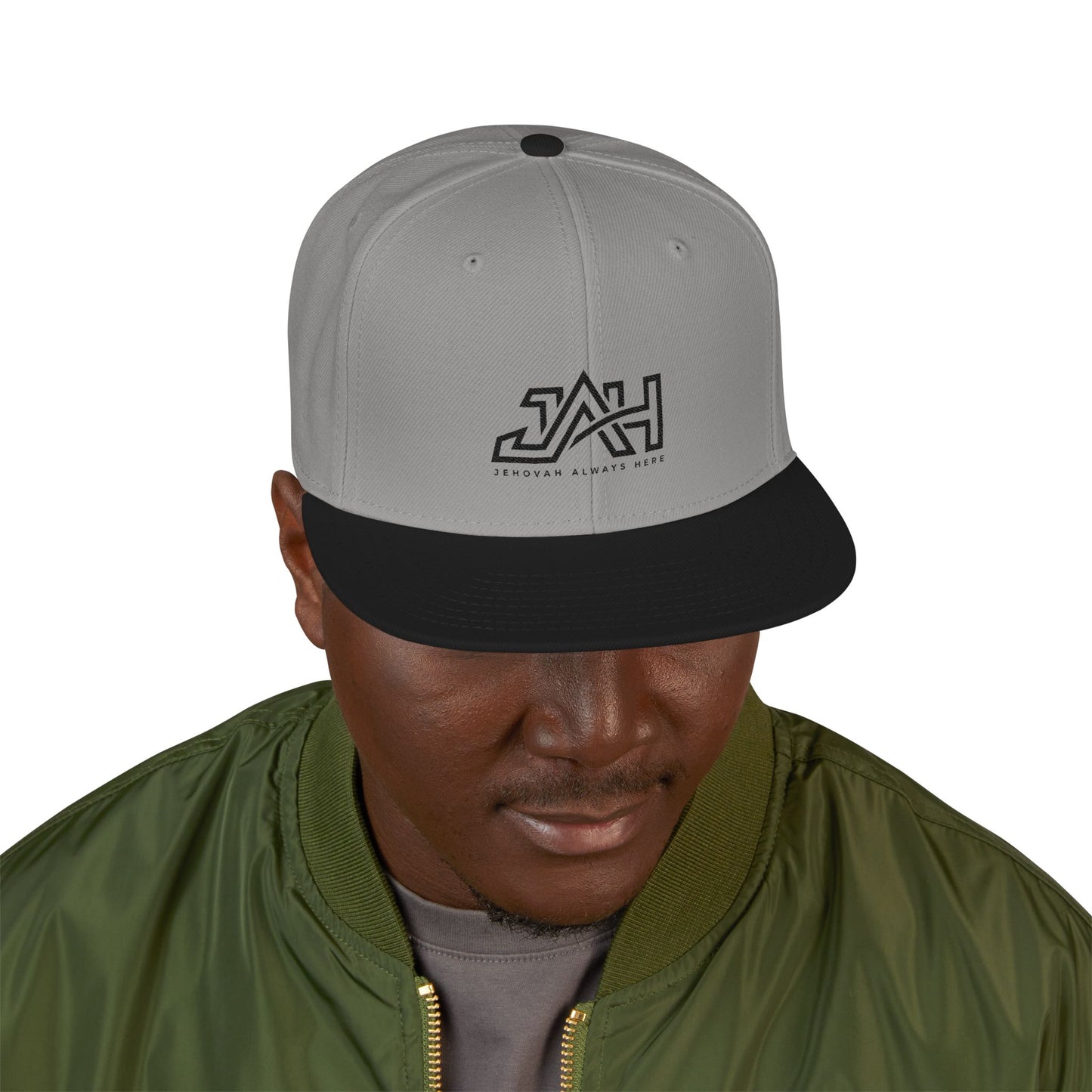 Embroidered Red & Black Snapback Hat – AH Logo Streetwear Cap