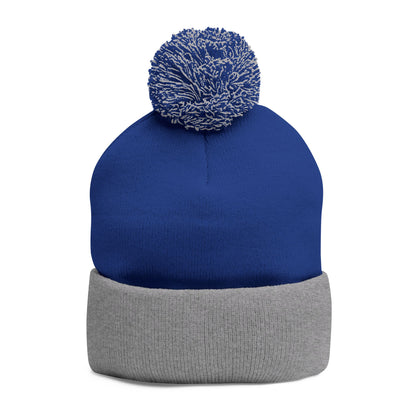 Embroidered Pom-Pom Beanie — FORTIS Panther Knit Cap