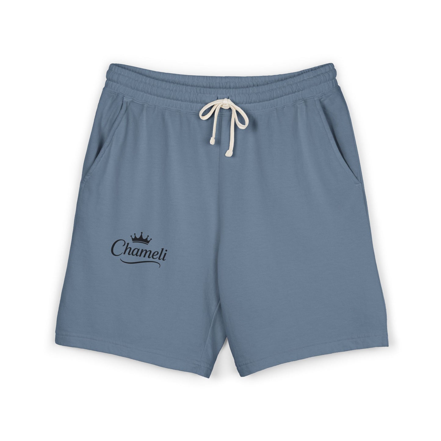 Sweat Shorts — 'Chameli' Crown Logo Lightweight Fleece Lounge Shorts