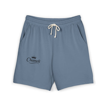 Sweat Shorts — 'Chameli' Crown Logo Lightweight Fleece Lounge Shorts