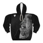 Lion Portrait Hoodie – Regal Black All-Over Print Pullover