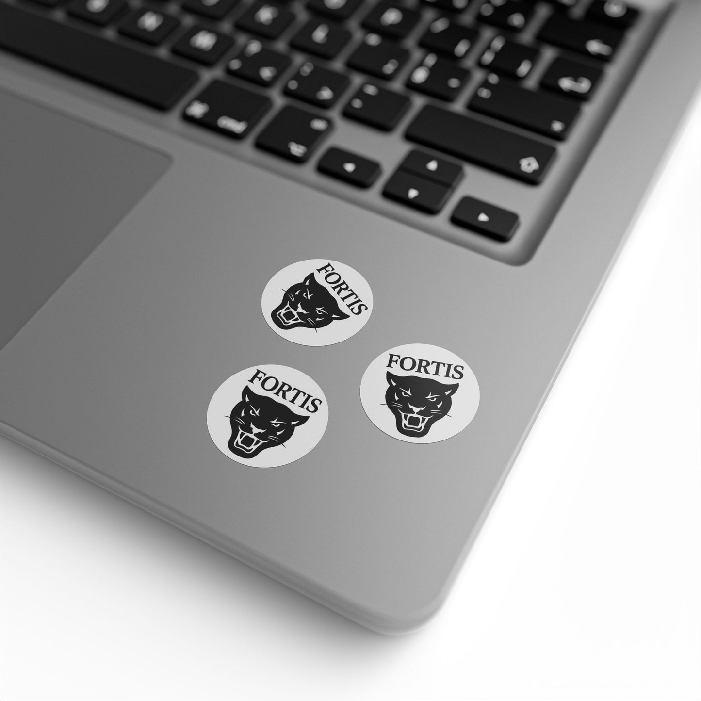 Fortis Panther Round Sticker Rolls – School Logo Label Stickers (Bulk Roll)
