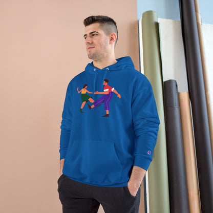 Dancing Couple Champion Hoodie — Retro Social Dance Graphic Pullover