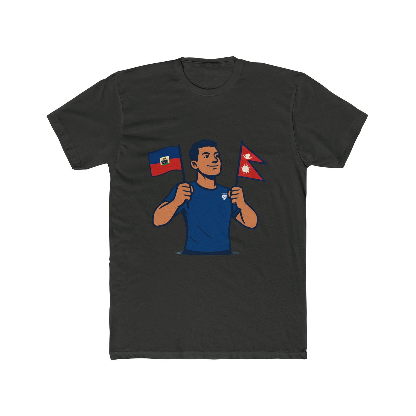 Unisex Cotton Crew Tee with Diverse Flags Design, Perfect for Pride, Cultural Events, Casual Outfits, Gifts, Travel Enthusiasts