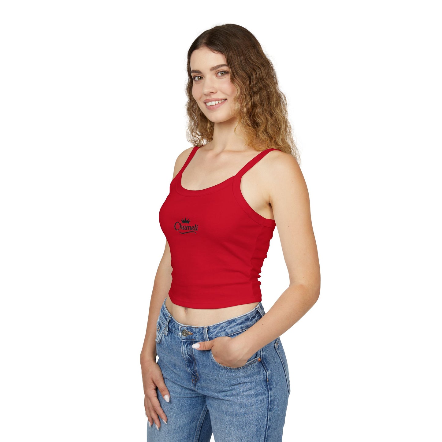 Chamel Crown Logo Spaghetti Strap Tank