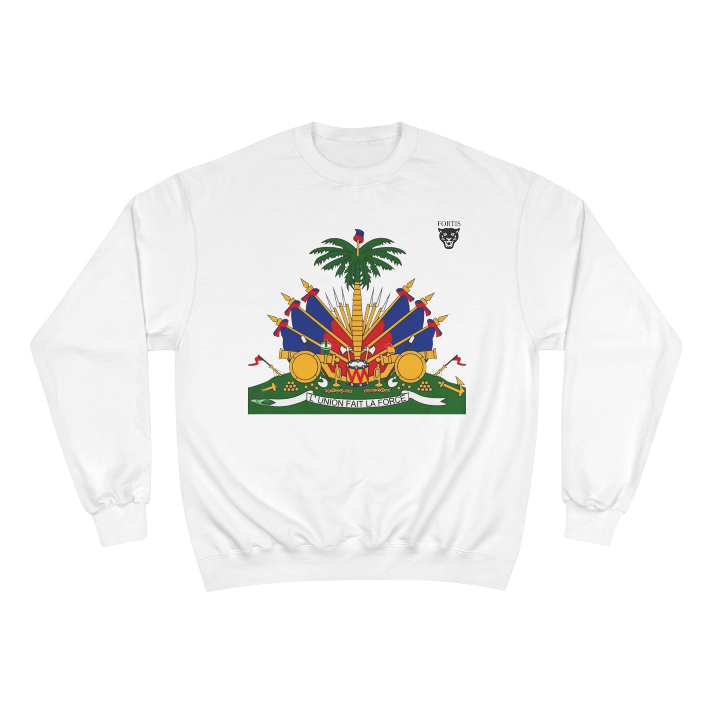 Haiti Coat of Arms Sweatshirt — Haitian Flag Crest Crewneck