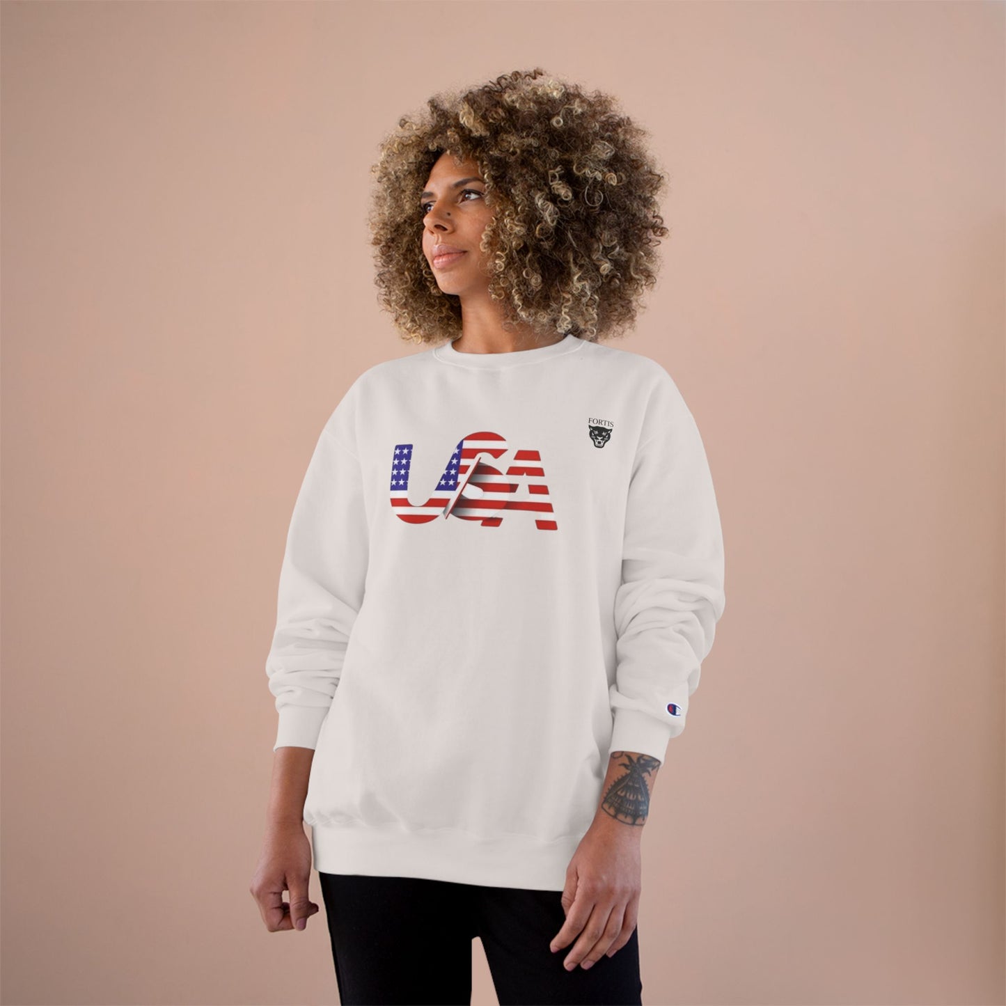 USA Flag Crewneck Sweatshirt - Patriotic American Pride Pullover