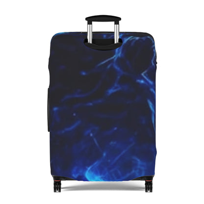 Blue Fire Lion Luggage Cover – Protective Suitcase Skin with Bold Lion Artwork