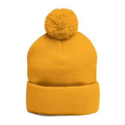 Embroidered Pom-Pom Beanie — FORTIS Panther Knit Cap