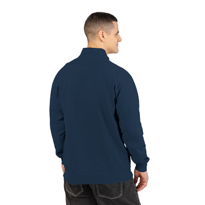 Quarter-Zip Sweatshirt with Small Chest Crest — Casual Pullover for Everyday Wear