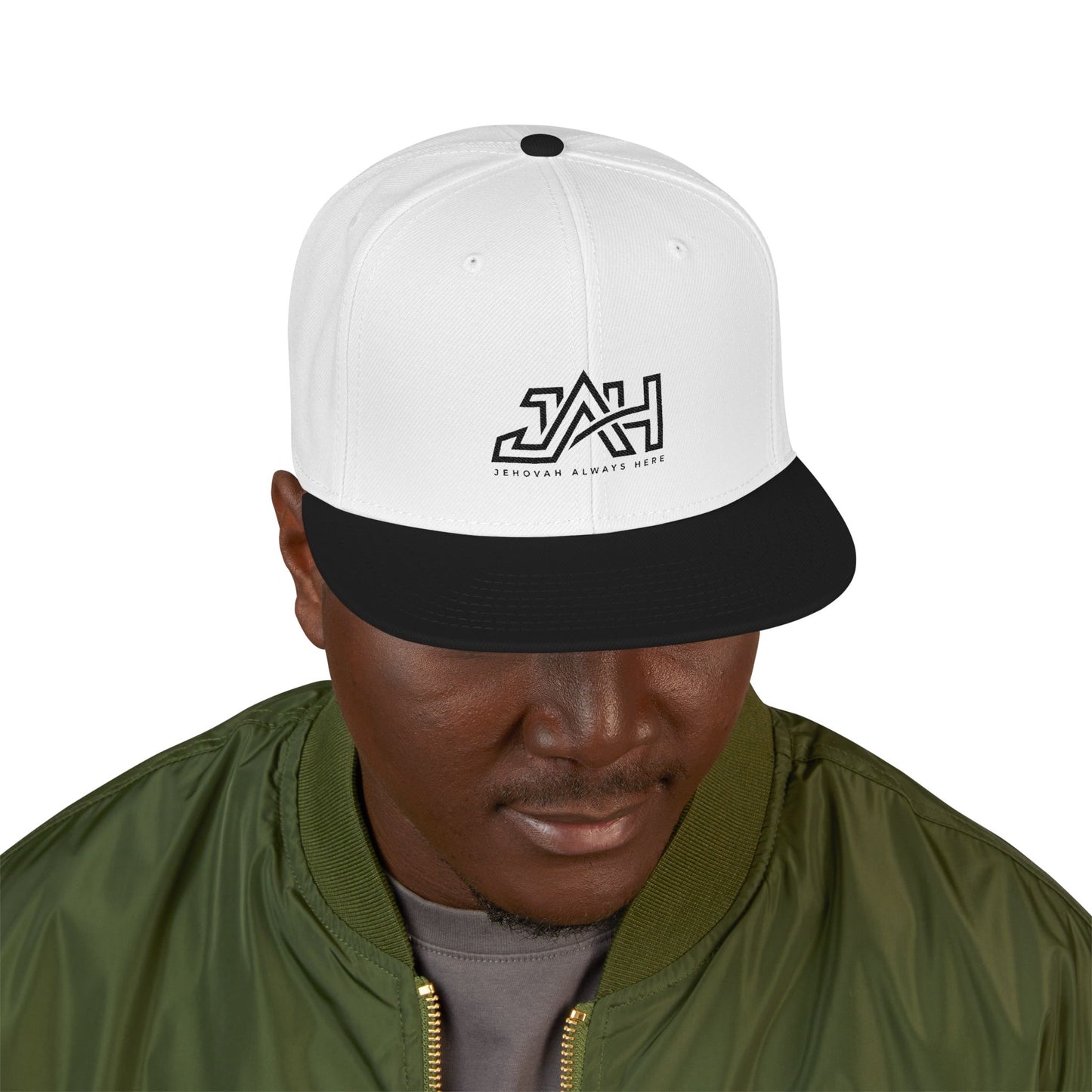Embroidered Red & Black Snapback Hat – AH Logo Streetwear Cap