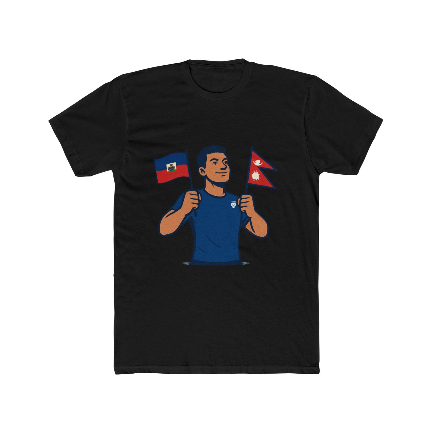Unisex Cotton Crew Tee with Diverse Flags Design, Perfect for Pride, Cultural Events, Casual Outfits, Gifts, Travel Enthusiasts