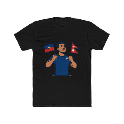 Unisex Cotton Crew Tee with Diverse Flags Design, Perfect for Pride, Cultural Events, Casual Outfits, Gifts, Travel Enthusiasts