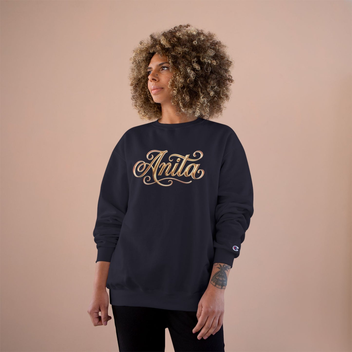 Personalized 'Anita' Script Sweatshirt - Elegant Gold Name Crewneck