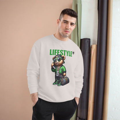 Lifestyle Bear Sweatshirt — Urban Streetwear Champion Crewneck