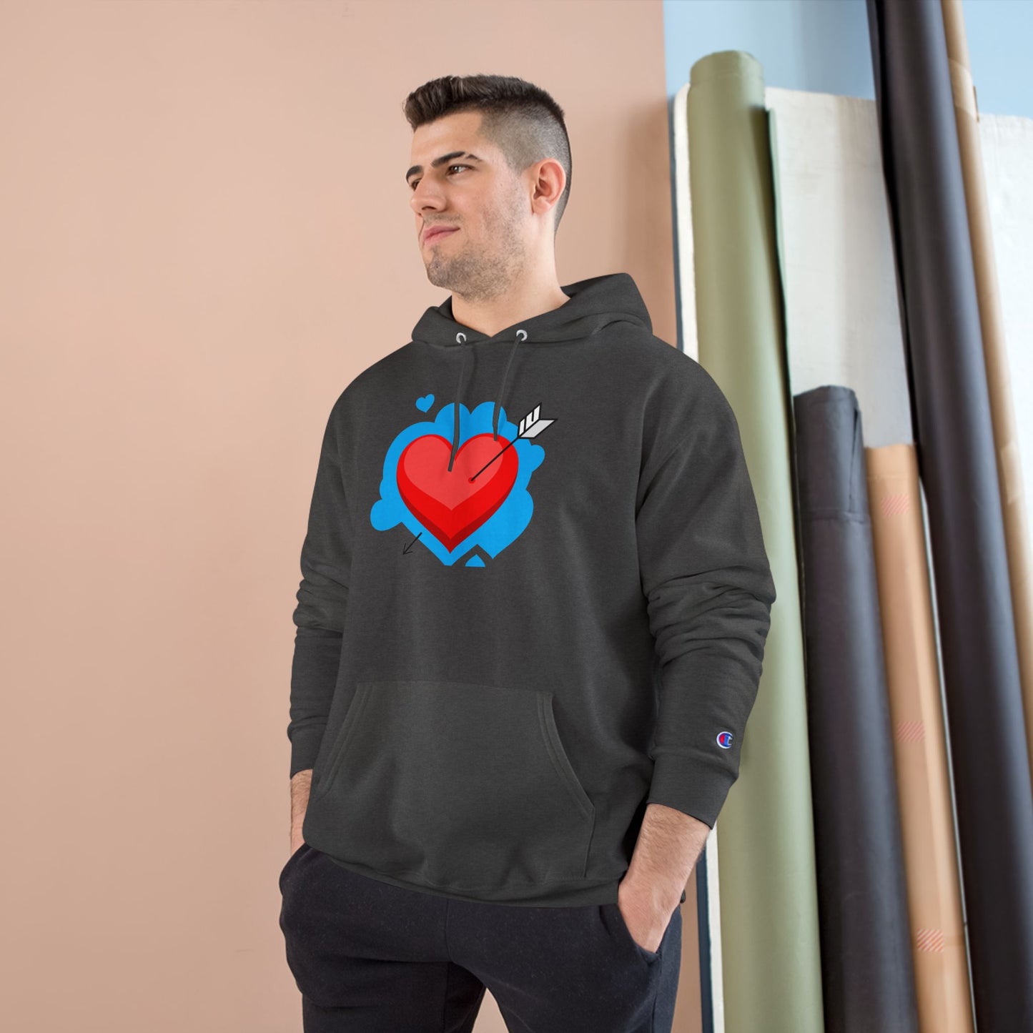 Heart Arrow Hoodie — Cute Valentine Champion Pullover