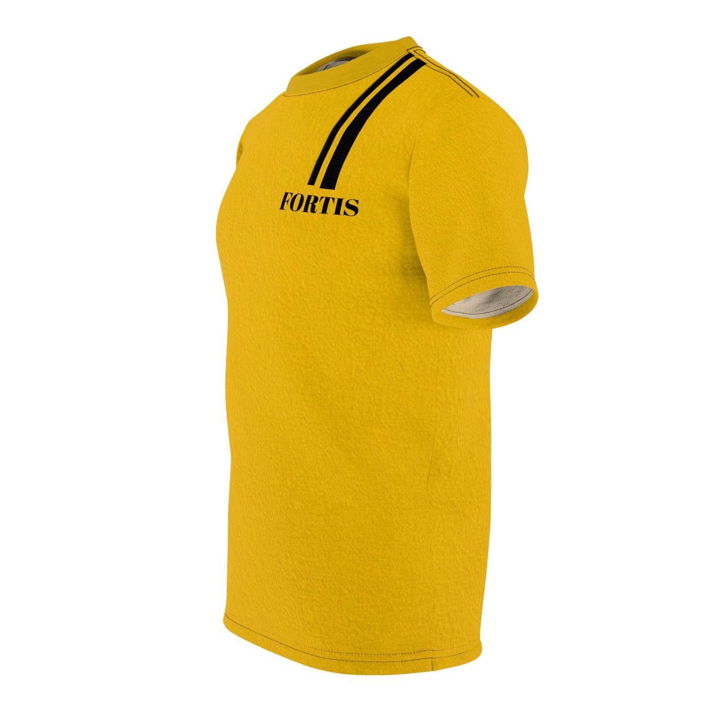 Fortis Stripe Tee — Yellow Athletic Cut & Sew T‑Shirt