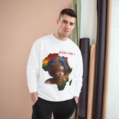 Mama Africa Sweatshirt — Afrocentric Map Portrait Crewneck