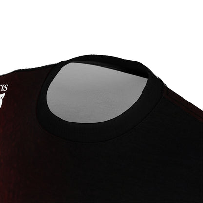 Fortis Panther Tee — Bold Red & Black All-Over Print Shirt
