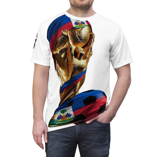Haiti World Cup Trophy Soccer Tee — Haitian Flag Football Shirt