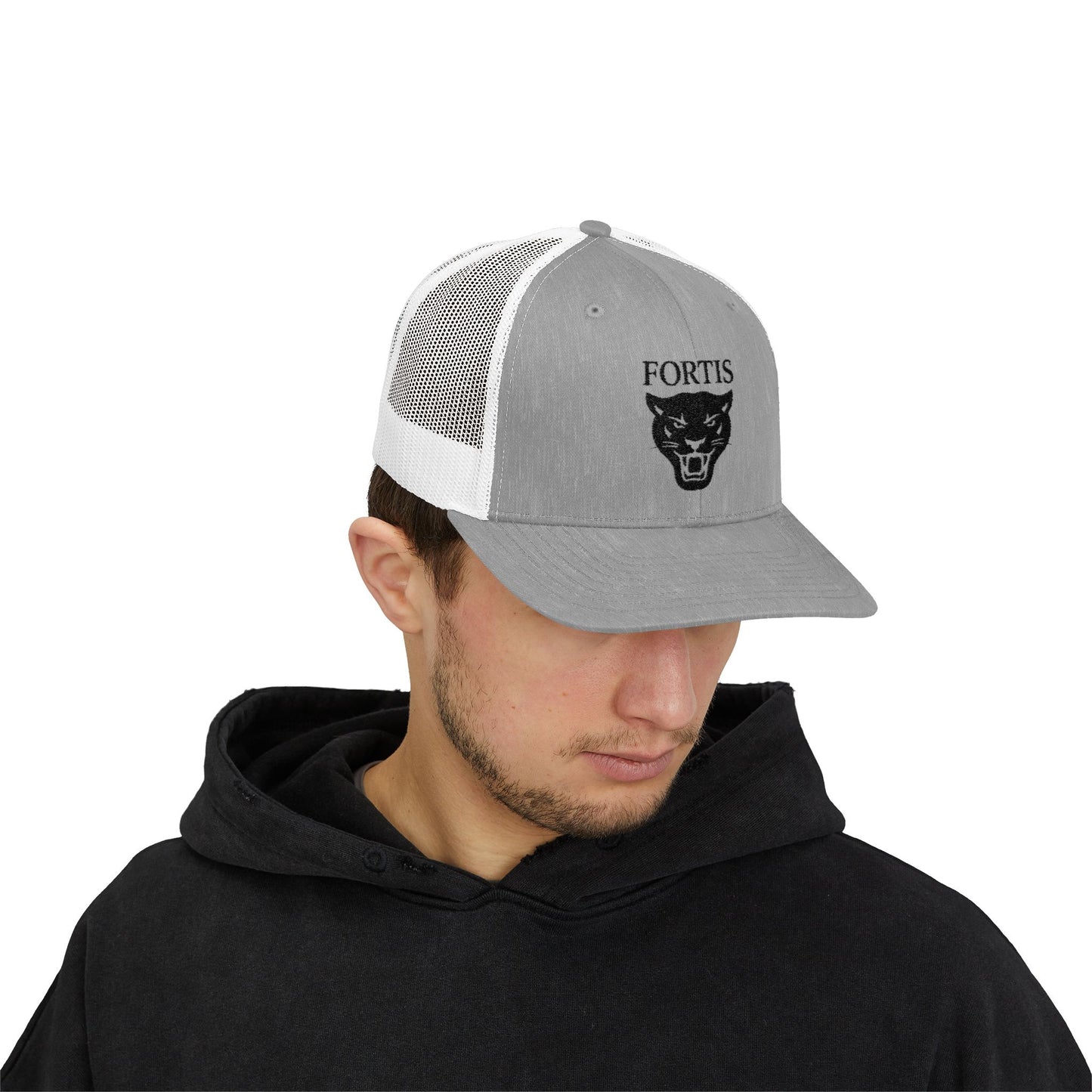 Fortis Panther Snapback Trucker Cap – Sporty Hat, Perfect for Outdoor Events, Casual Wear, Gifts for Him, Trendy Accessories