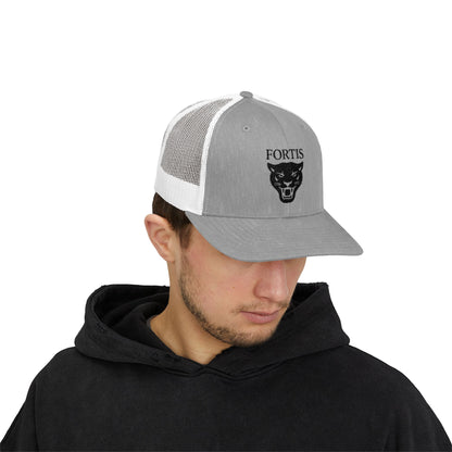 Fortis Panther Snapback Trucker Cap – Sporty Hat, Perfect for Outdoor Events, Casual Wear, Gifts for Him, Trendy Accessories