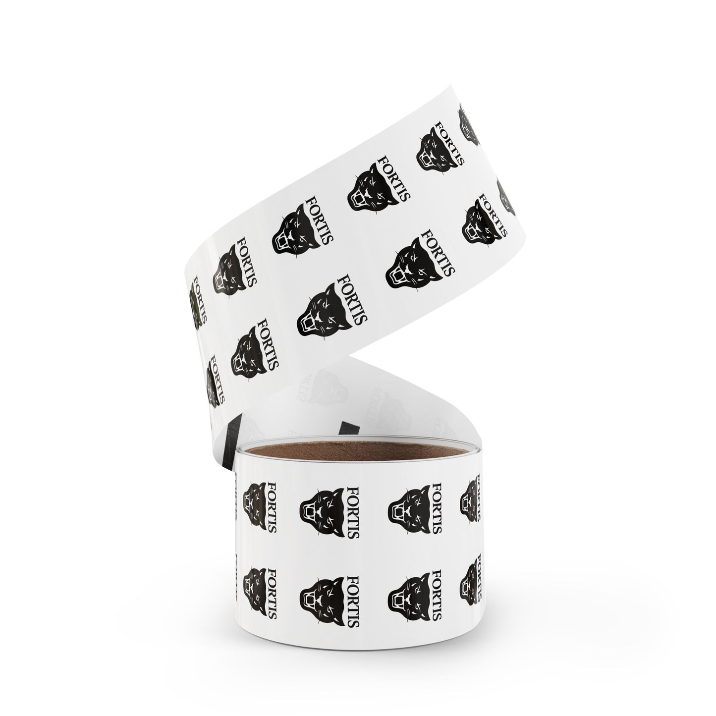 Fortis Panther Round Sticker Rolls – School Logo Label Stickers (Bulk Roll)