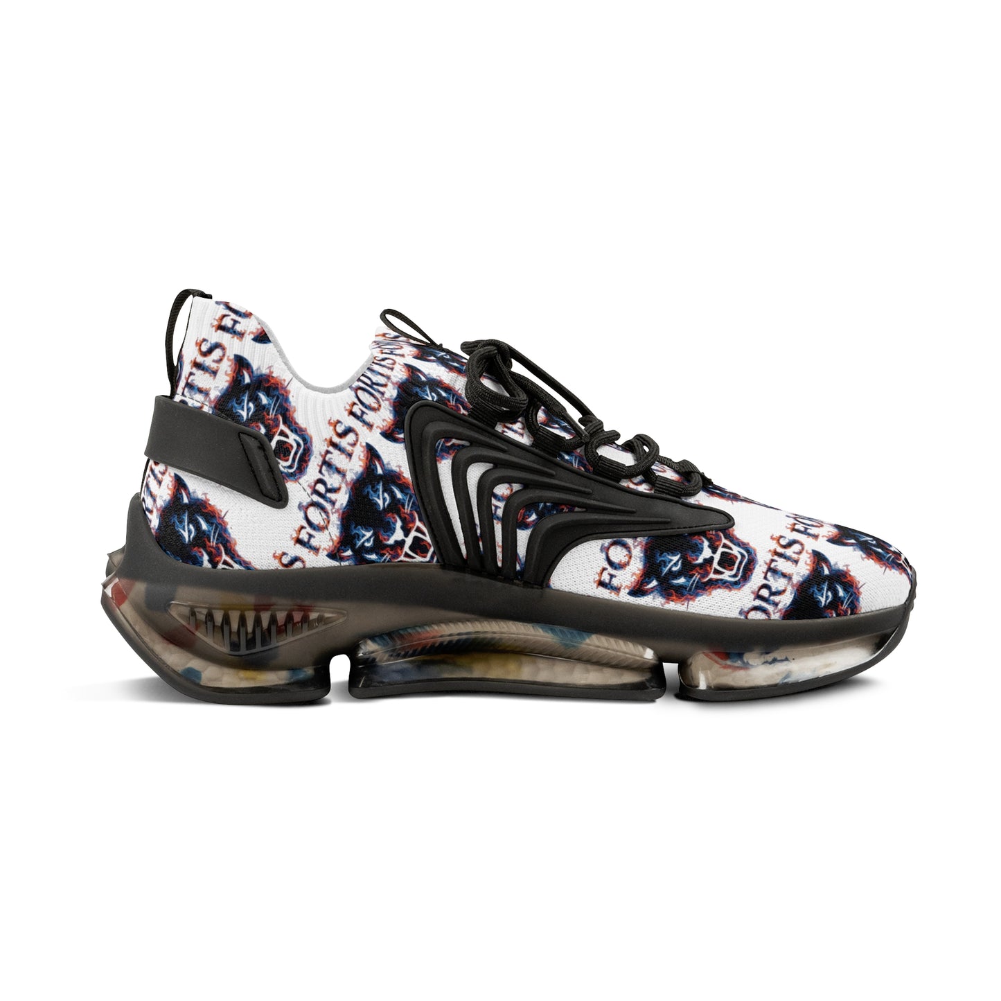 Men's Mesh Sneakers — Custom Dog Portrait Pattern Athletic Shoes