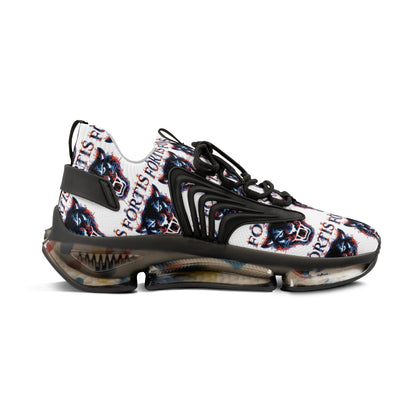 Men's Mesh Sneakers — Custom Dog Portrait Pattern Athletic Shoes
