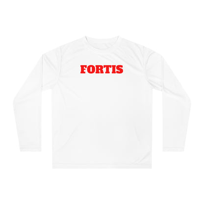 Fortis Performance Long Sleeve Shirt — Bold Red Collegiate Athletic Tee
