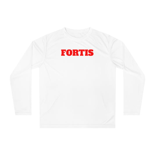 Fortis Performance Long Sleeve Shirt — Bold Red Collegiate Athletic Tee