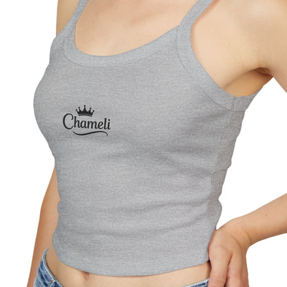 Chamel Crown Logo Spaghetti Strap Tank