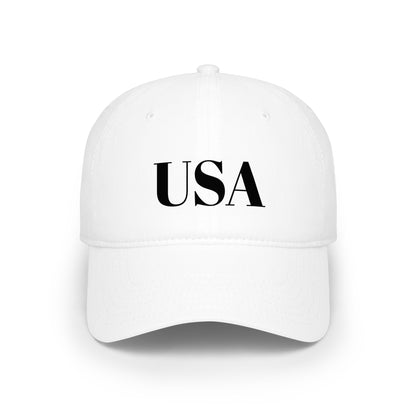 USA Low Profile Baseball Cap — Patriotic Red Hat for 4th of July & Everyday Wear