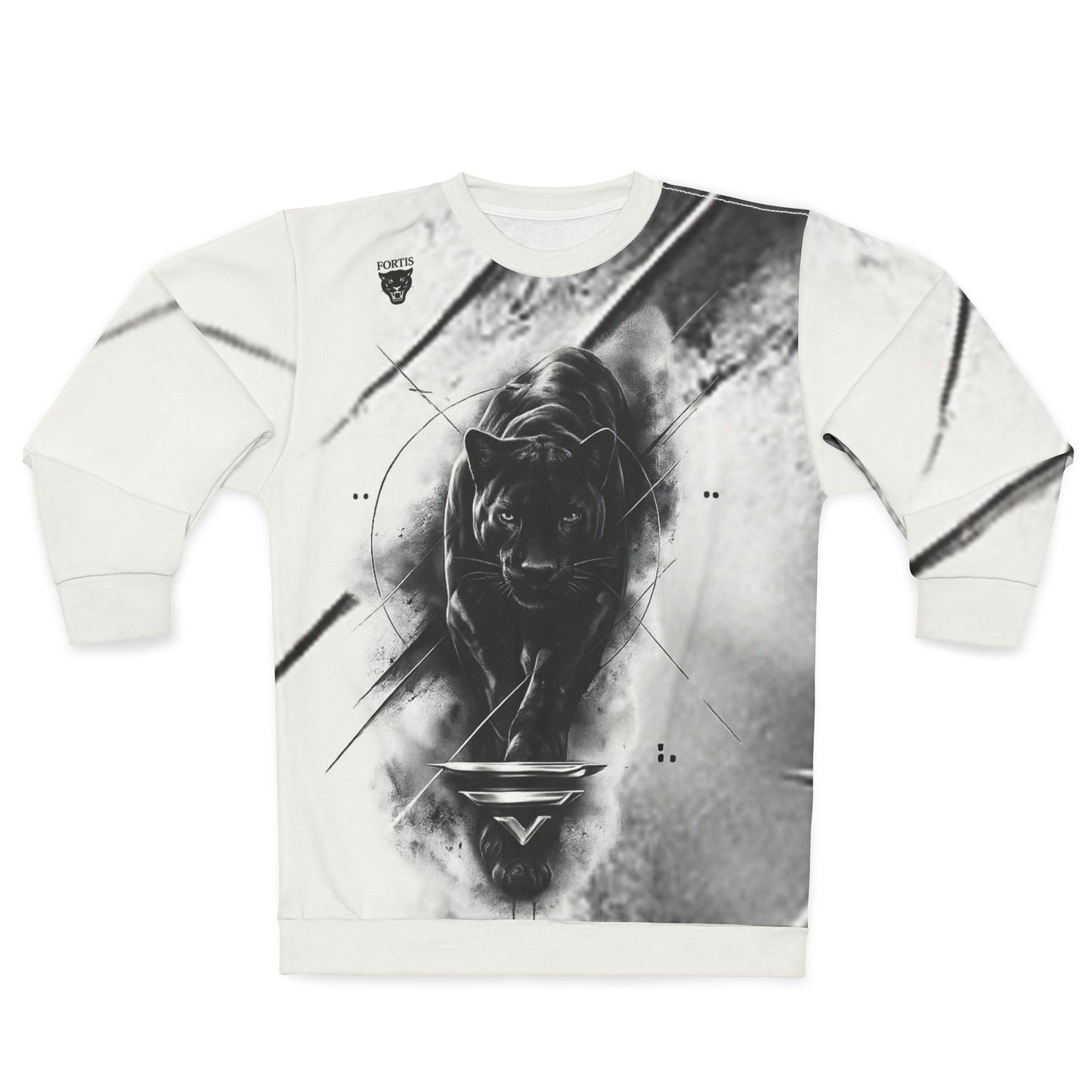 Panther Eclipse Sweatshirt — Monochrome All-Over Print